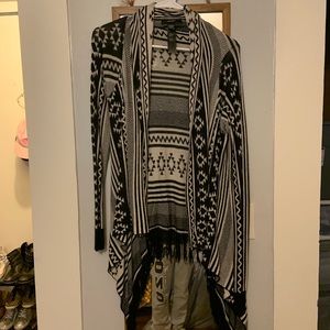 Aztec print cardigan